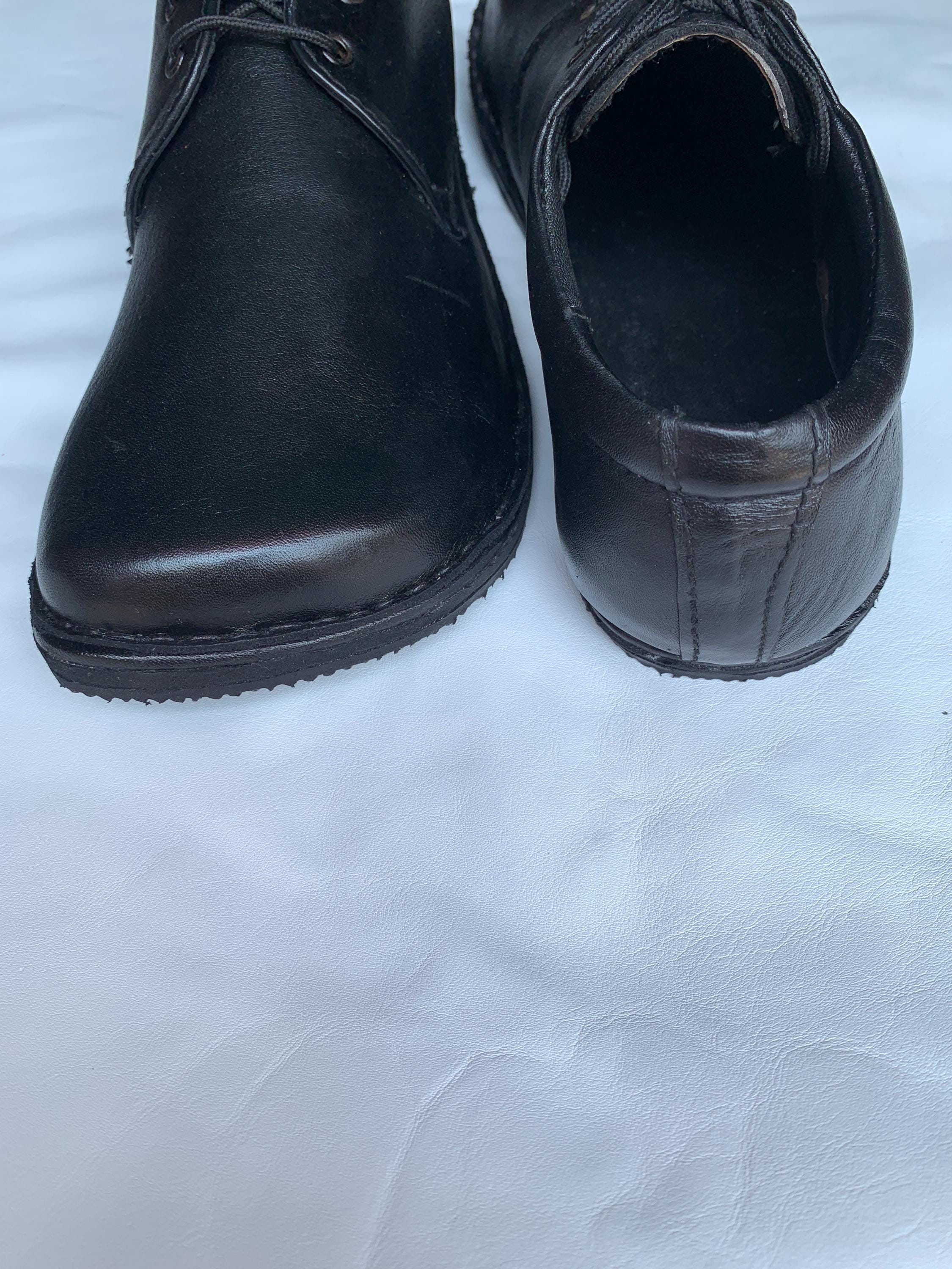 Handmade Leather Barefoot Shoes, Lace-up Style US 9.5 / EU 45