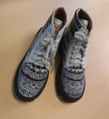 Hand Painted Upcycled Boot: One-of-a-Kind Designer Boot (US 6.5 / EU 39)