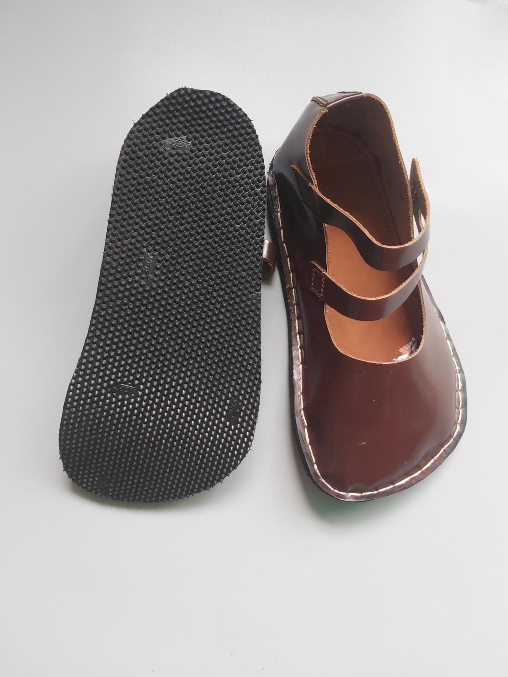 Hand Sewn Leather Barefoot Sandal: Wide Toe Box, Zero Drop