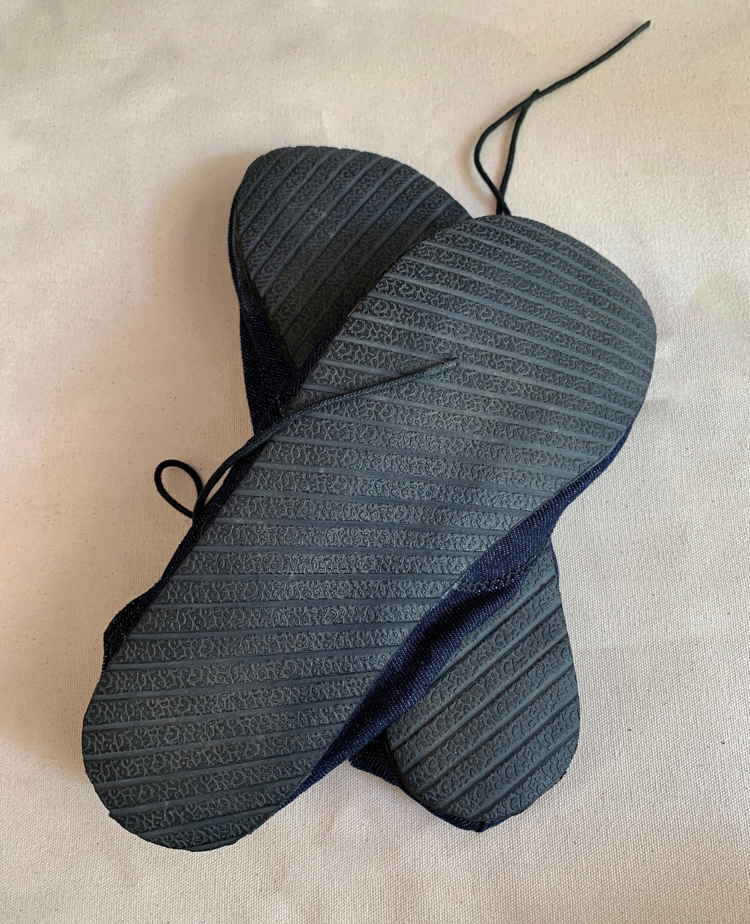 Upcycled Denim Vegan Barefoot Sneakers: Tire Sole, US 10 / EU 43