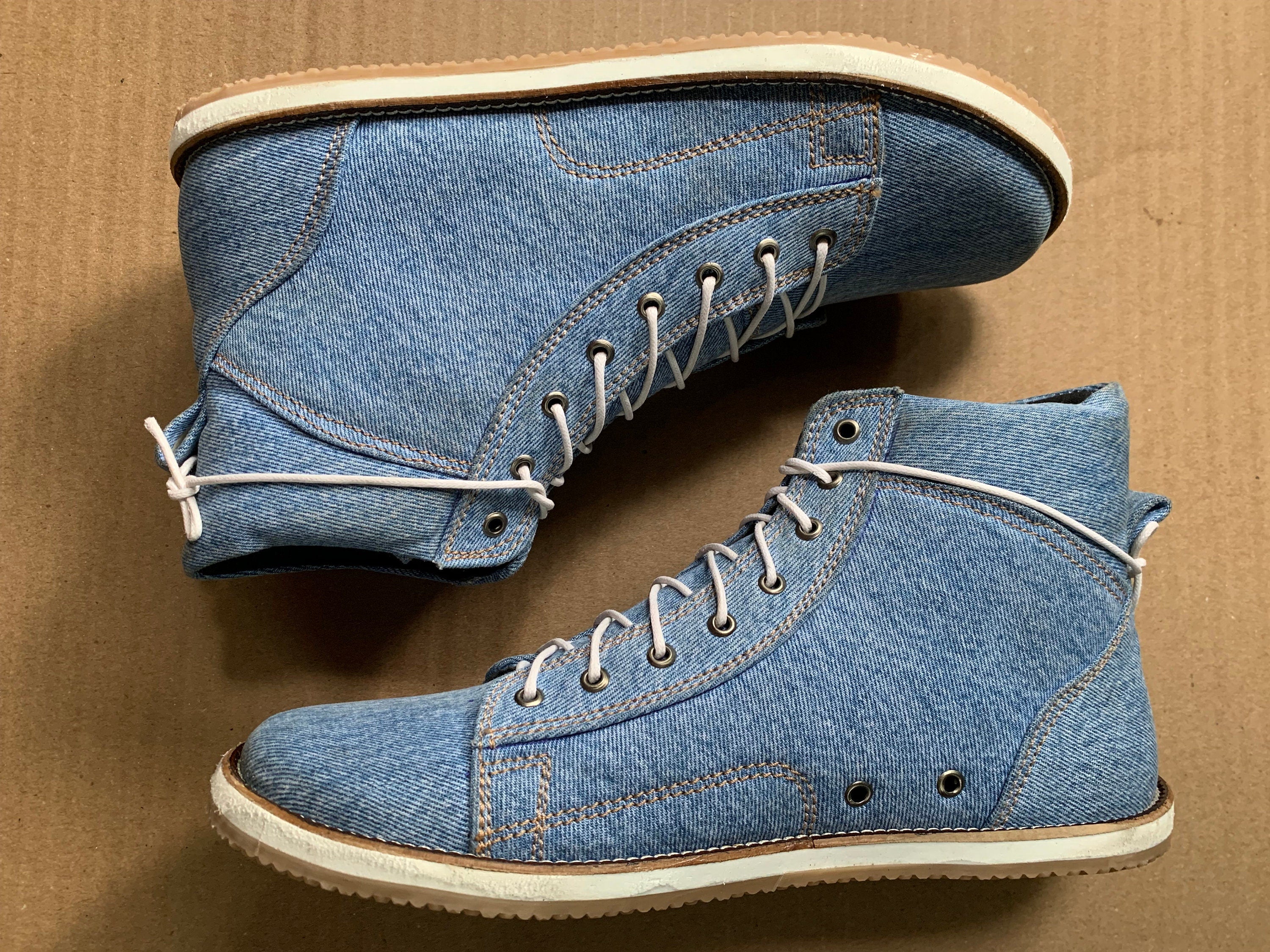 Barefoot Upcycled Denim Boot I Available on Order