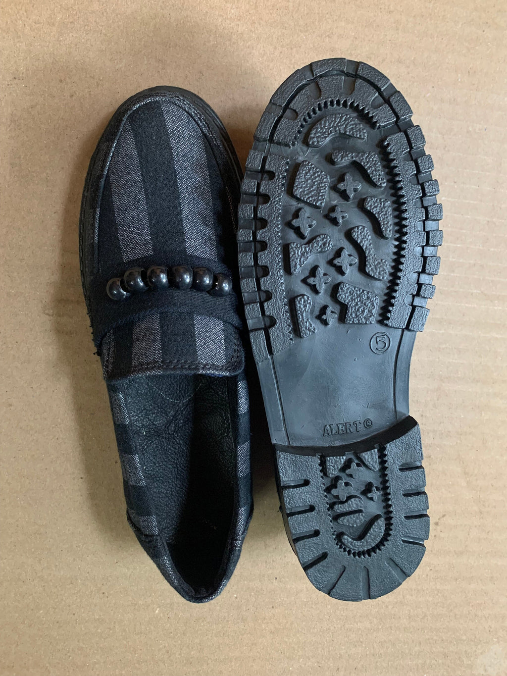 Upcycled Denim Loafer with Bead Detail (UK5/EU38/US6.5)