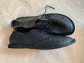 Hand Sewn Leather Barefoot Shoes: Charcoal Black, Flexible Tire Sole (US 9.5 / EU 45)