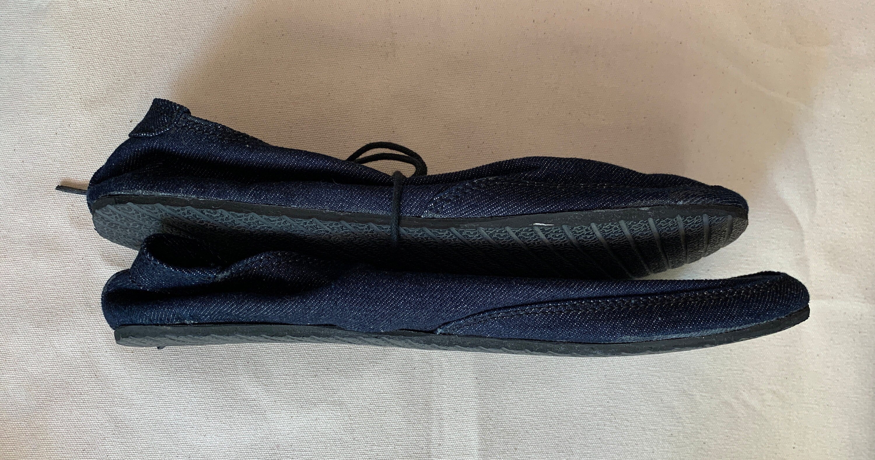 Upcycled Denim Vegan Barefoot Sneakers: Tire Sole, US 10 / EU 43