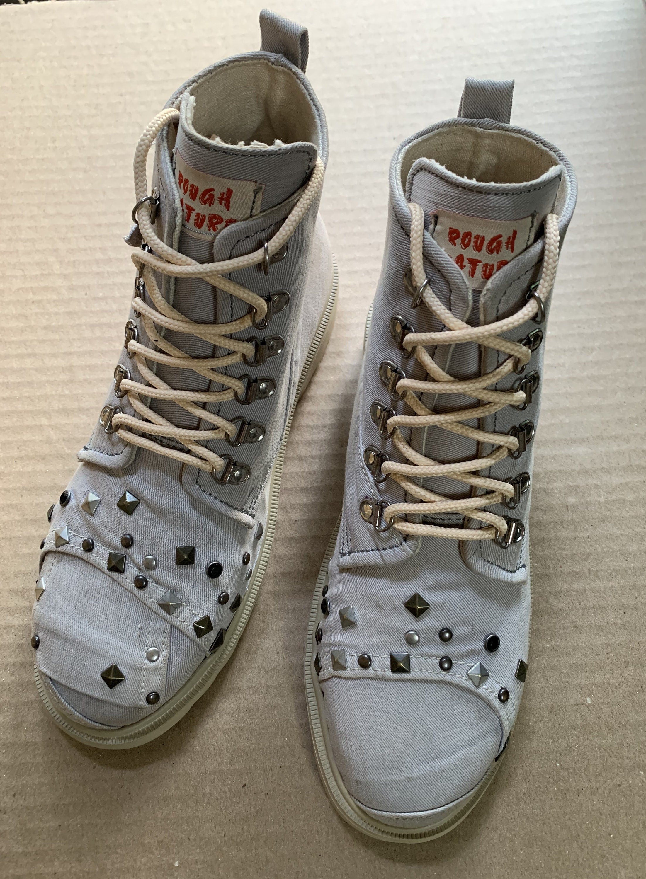 Upcycled Denim Boots with Lightweight Sole,  (UK8/EU42/US 9.5)