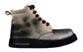Heavy Canvas mid top boot with genuine leather lining and rubber sole