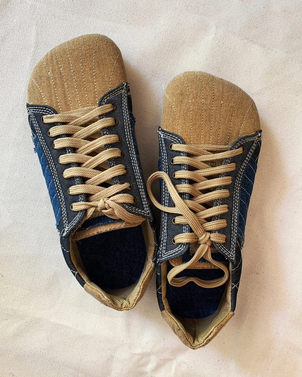 Upcycled Tarpaulin Low Top Sneakers, Vegan Tire Sole (US 9.5 / EU 43)