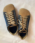 Upcycled Tarpaulin Low Top Sneakers, Vegan Tire Sole (US 9.5 / EU 43)