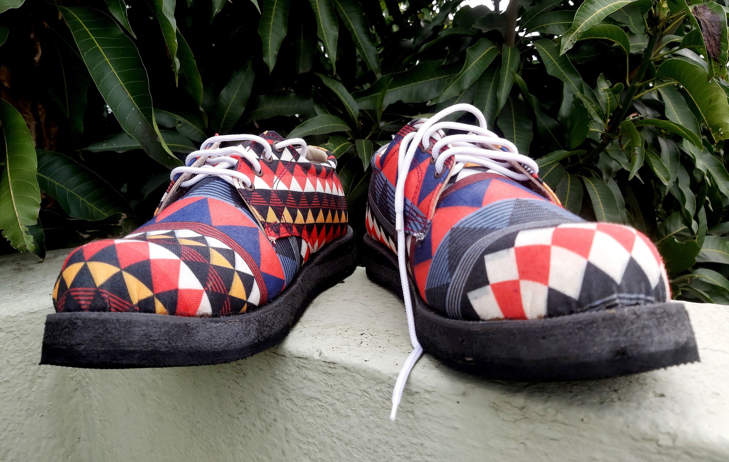 Aztec Canvas Unisex Derby Shoe