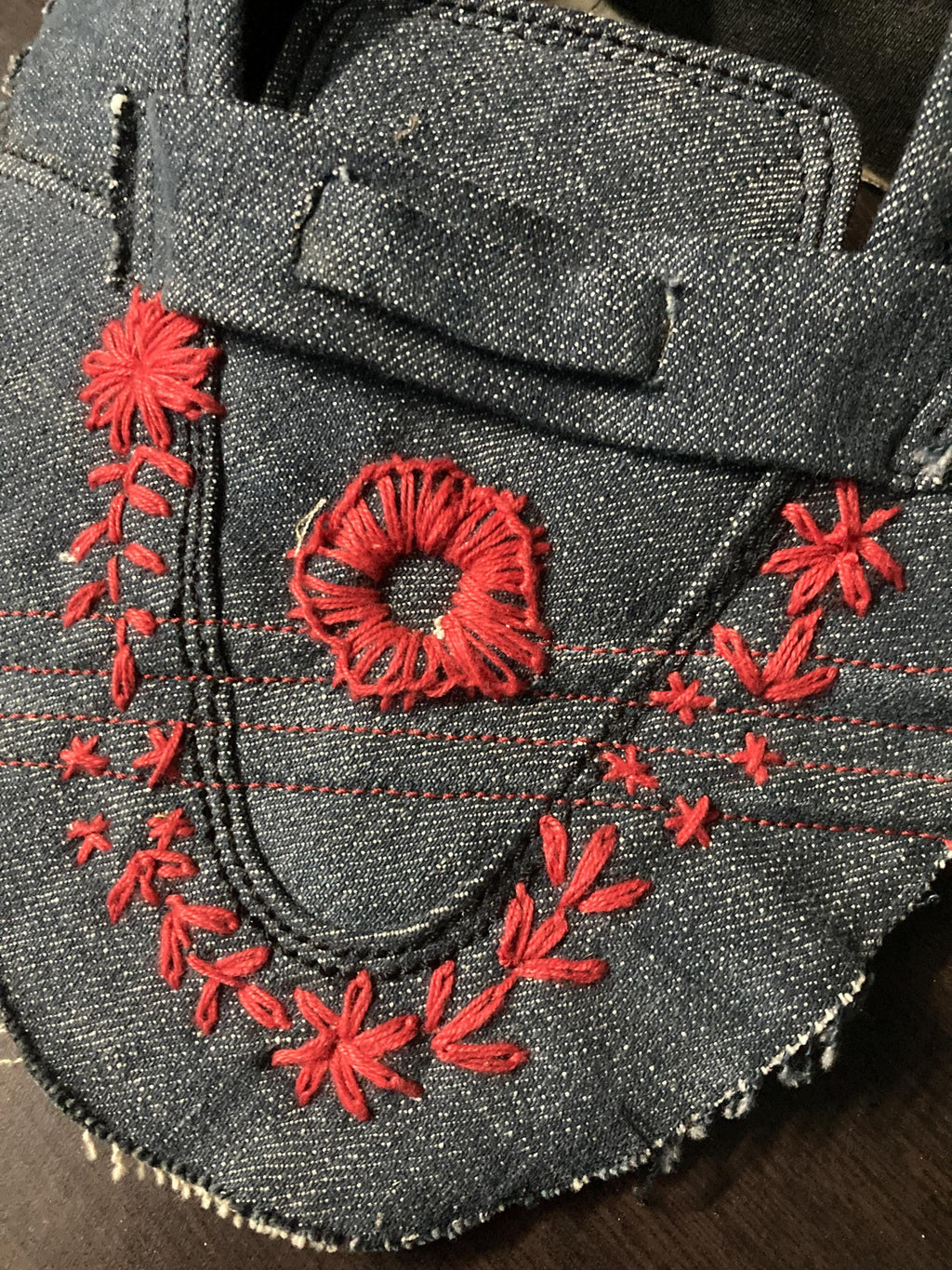Custom Embroidered Denim Shoe Uppers | Made-to-Order Pattern Development