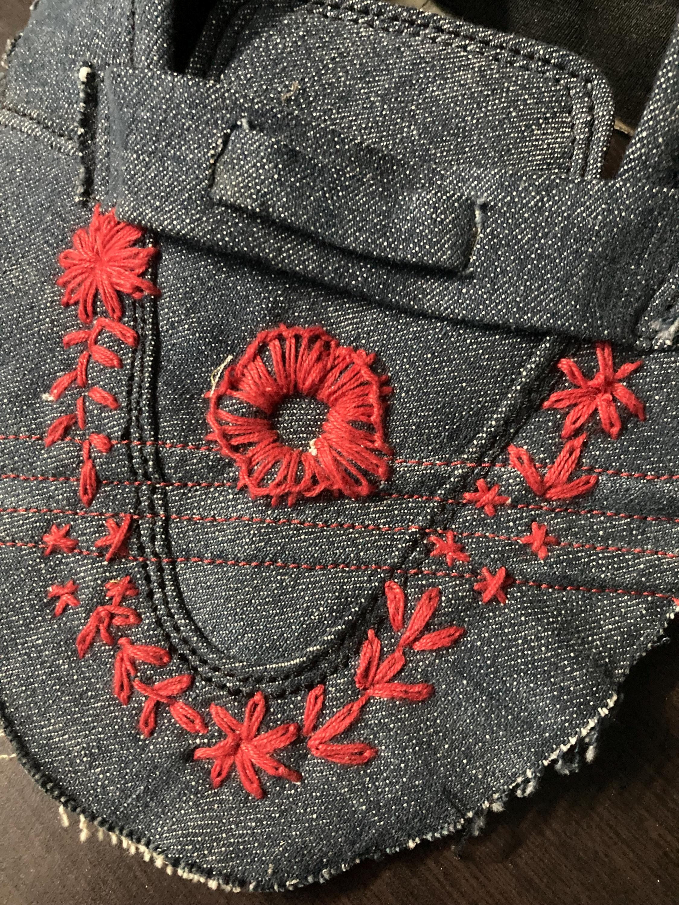 Custom Embroidered Denim Shoe Uppers | Made-to-Order Pattern Development