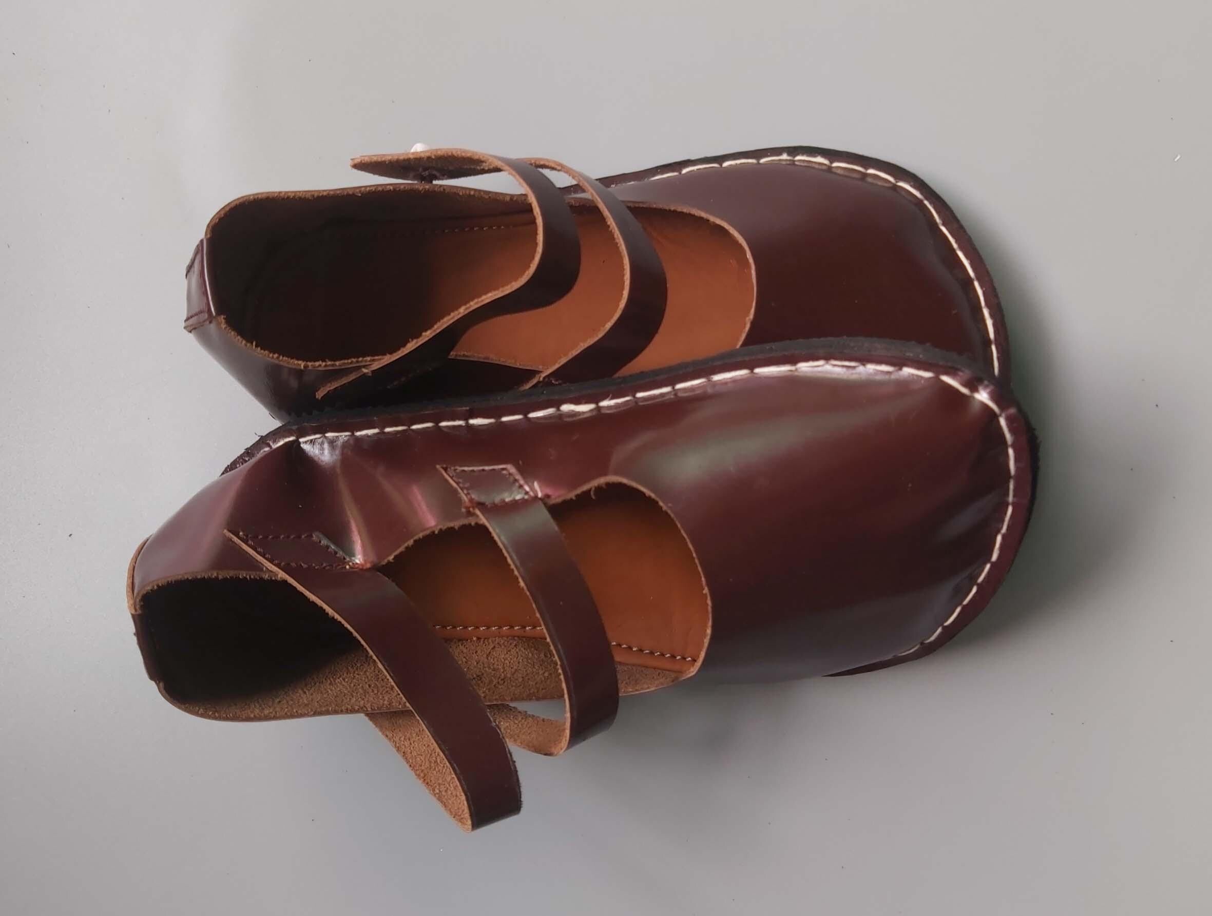 Hand Sewn Leather Barefoot Sandal: Wide Toe Box, Zero Drop
