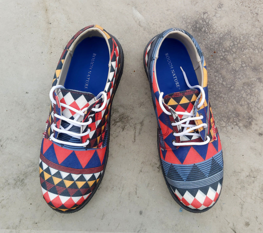 Aztec Canvas Unisex Derby Shoe
