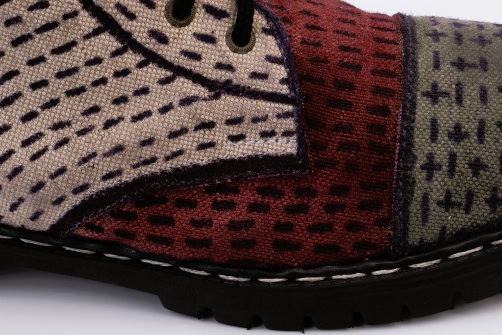Handcrafted High-Top Cotton Canvas Boot with Leather Lining (UK9/EU43/US10 is Available)