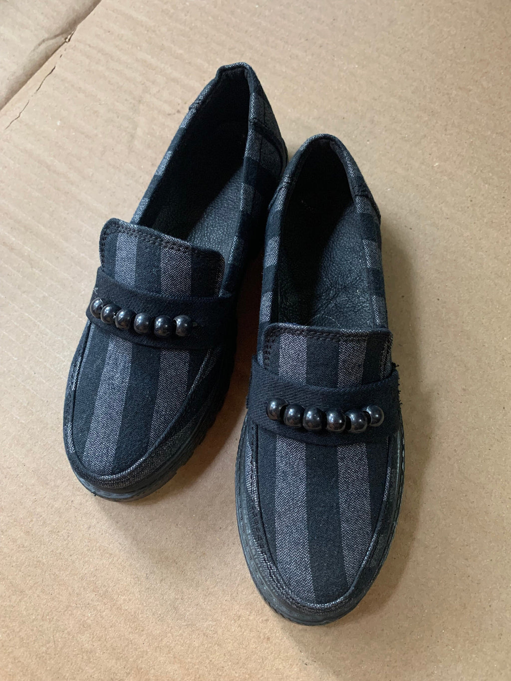 Upcycled Denim Loafer with Bead Detail (UK5/EU38/US6.5)