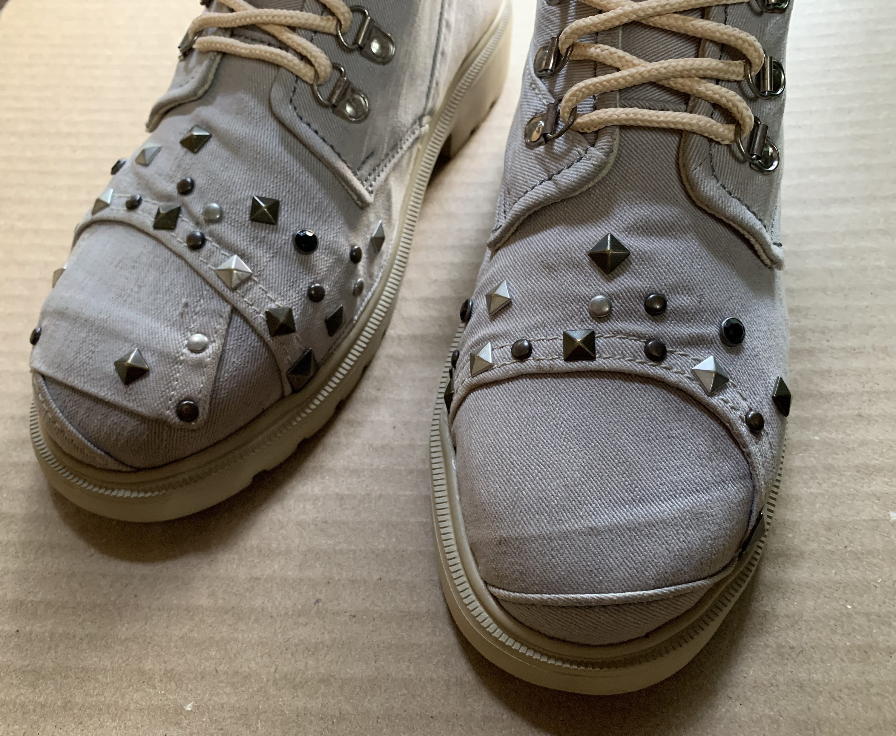 Upcycled Denim Boots with Lightweight Sole,  (UK8/EU42/US 9.5)