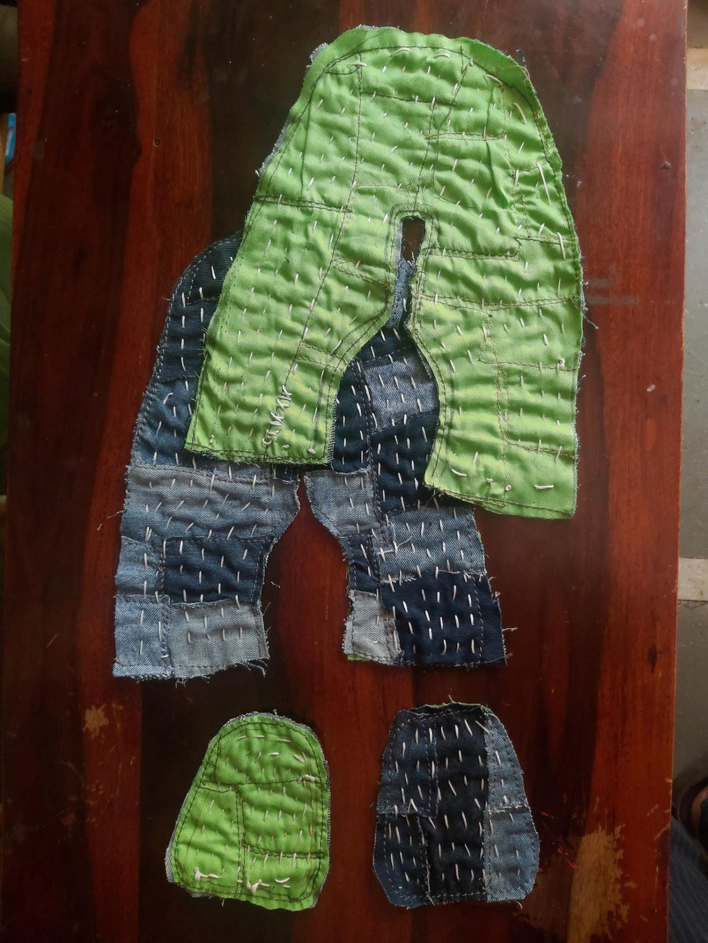 Custom Embroidered Denim Shoe Uppers | Made-to-Order Pattern Development