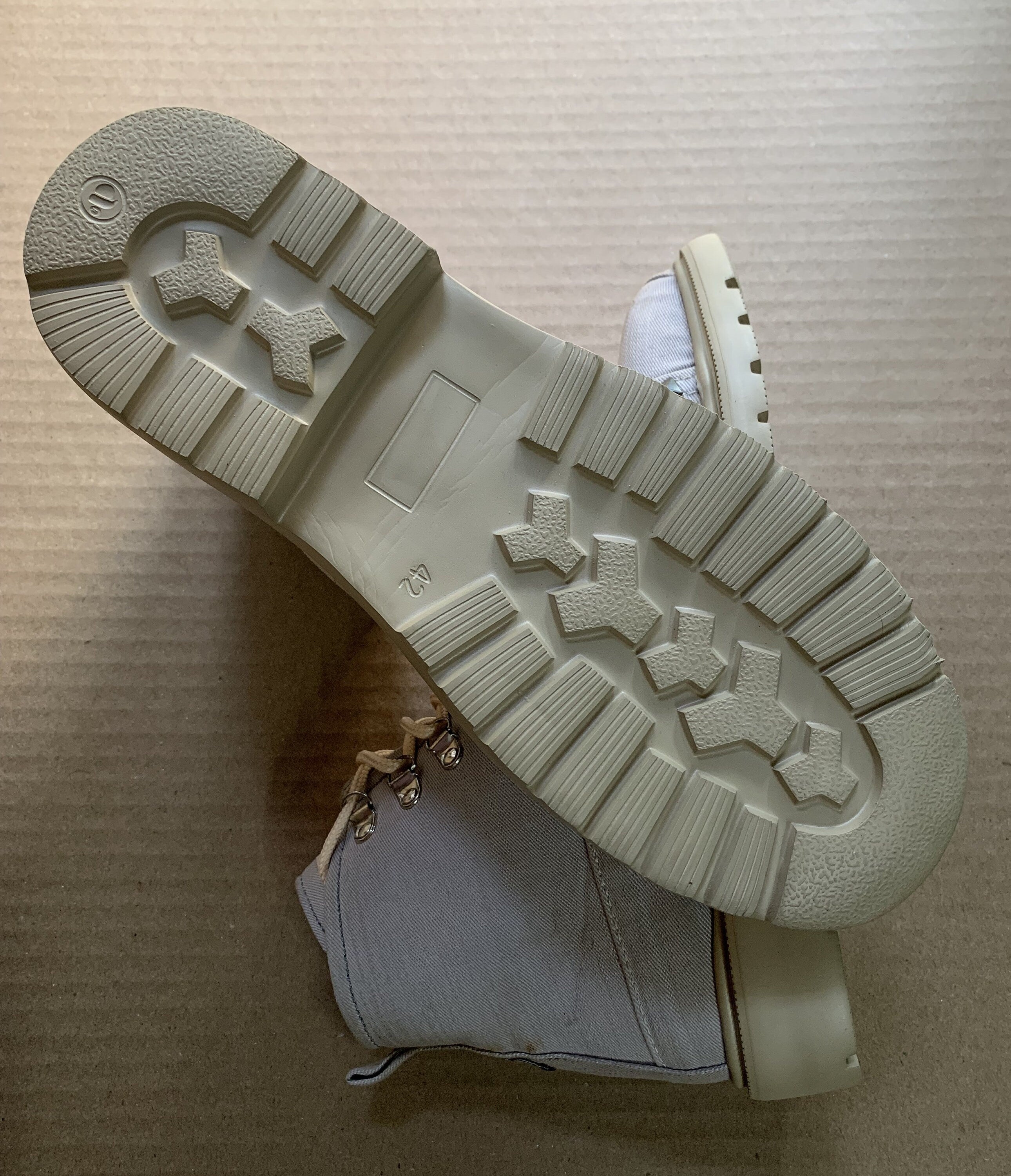 Upcycled Denim Boots with Lightweight Sole,  (UK8/EU42/US 9.5)