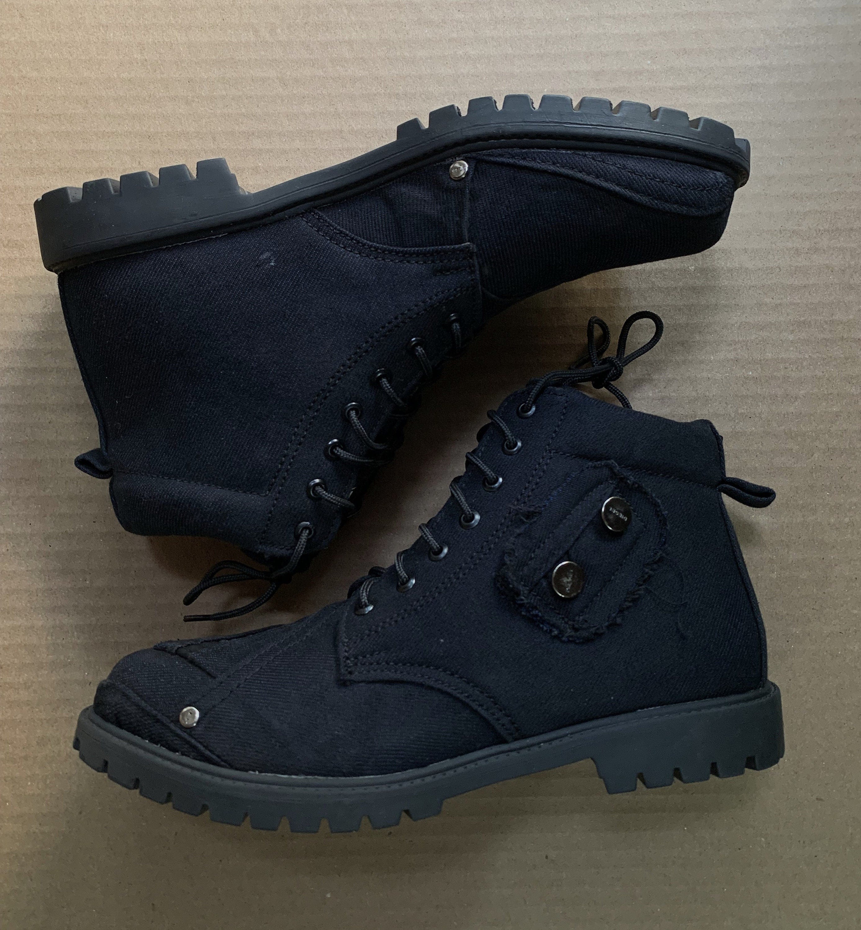Upcycled Denim Boots with Padded Interior (UK9/EU43/US10.5)