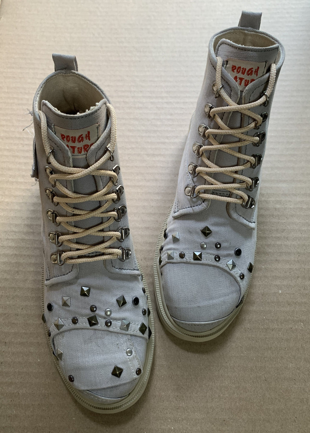Upcycled Denim Boots with Lightweight Sole,  (UK8/EU42/US 9.5)