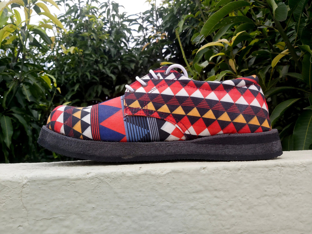 Aztec Canvas Unisex Derby Shoe