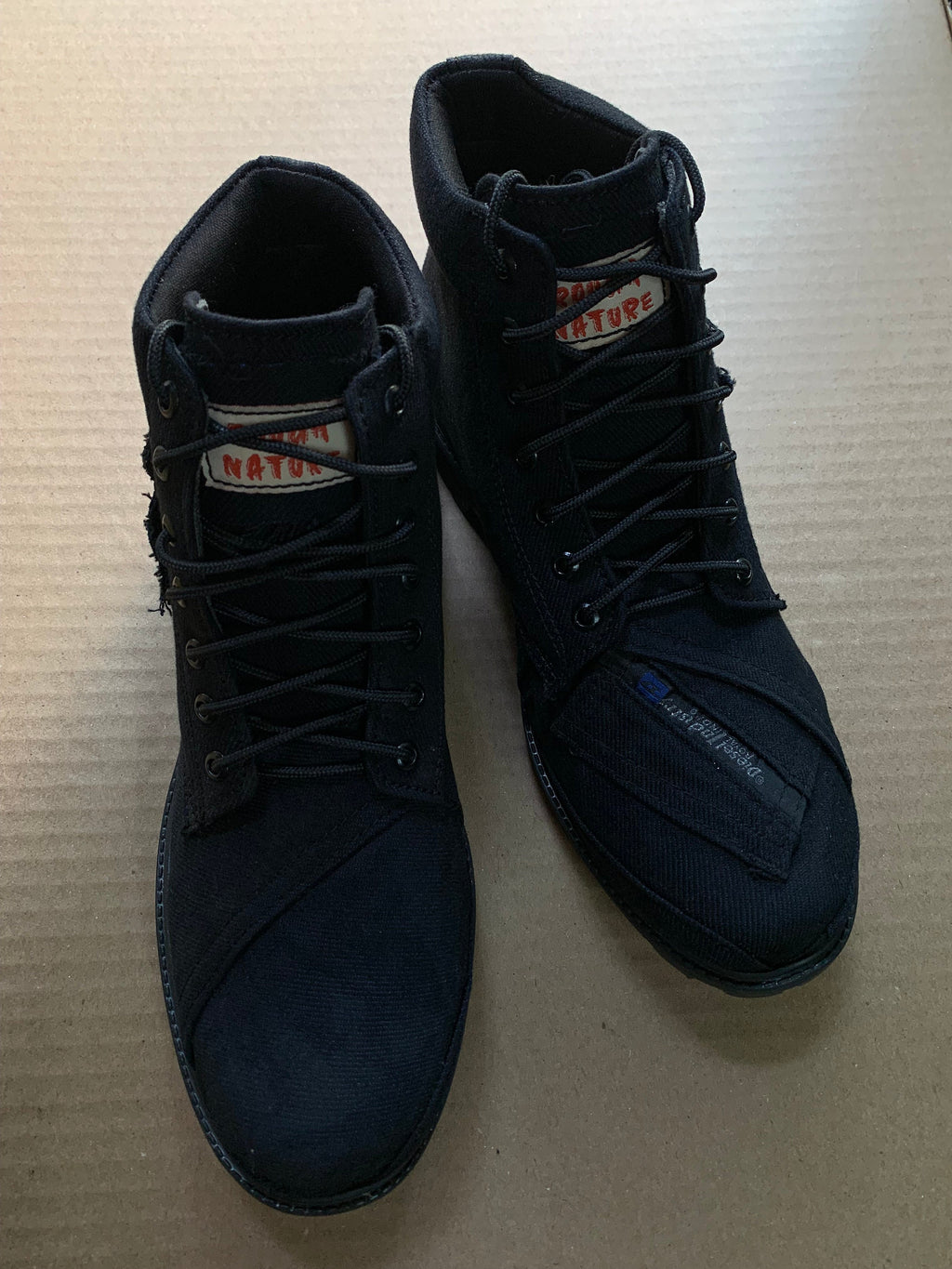Upcycled Denim Boots with Padded Interior (UK9/EU43/US10.5)
