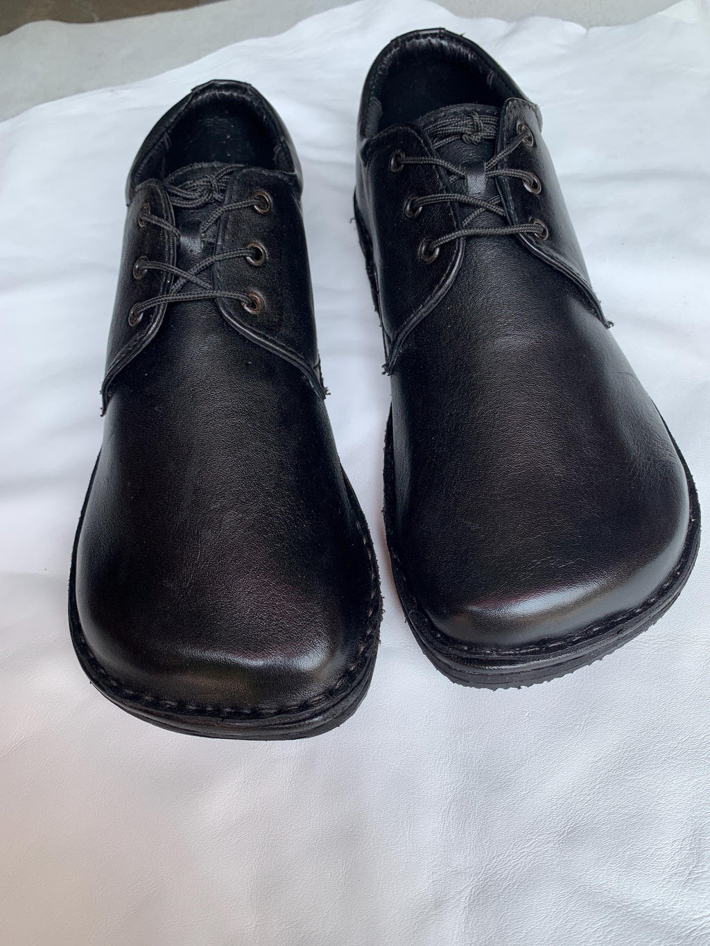 Handmade Leather Barefoot Shoes, Lace-up Style US 9.5 / EU 45