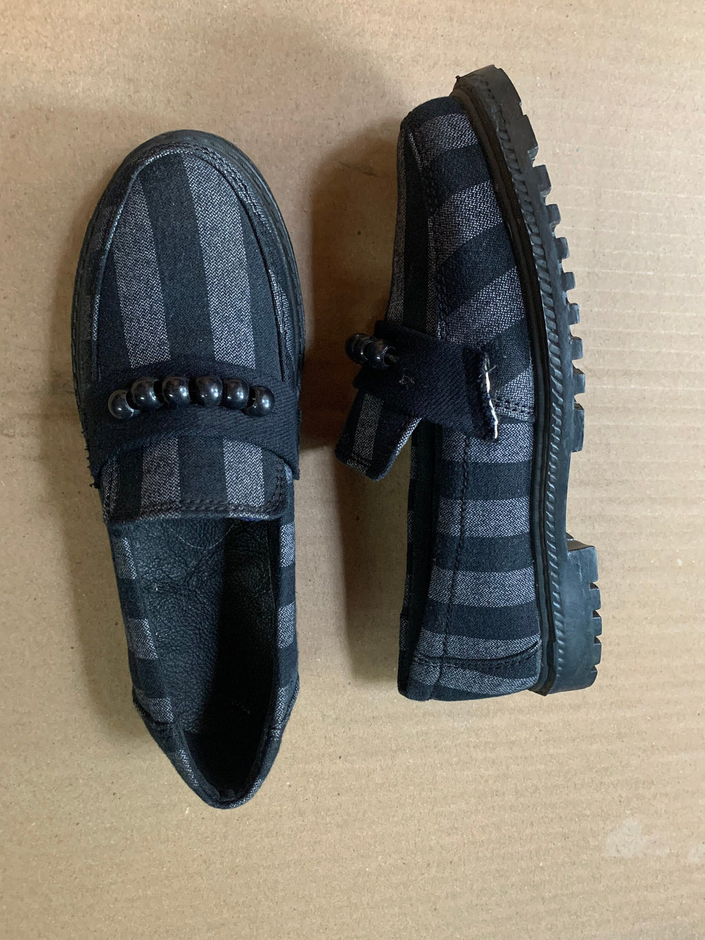 Upcycled Denim Loafer with Bead Detail (UK5/EU38/US6.5)