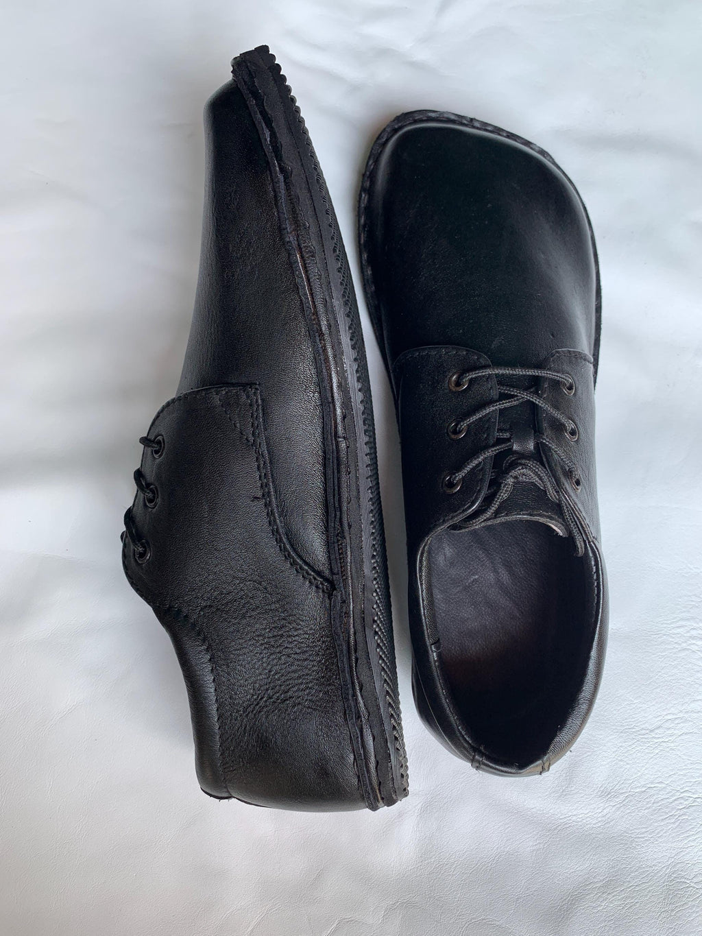 Handmade Leather Barefoot Shoes, Lace-up Style US 9.5 / EU 45