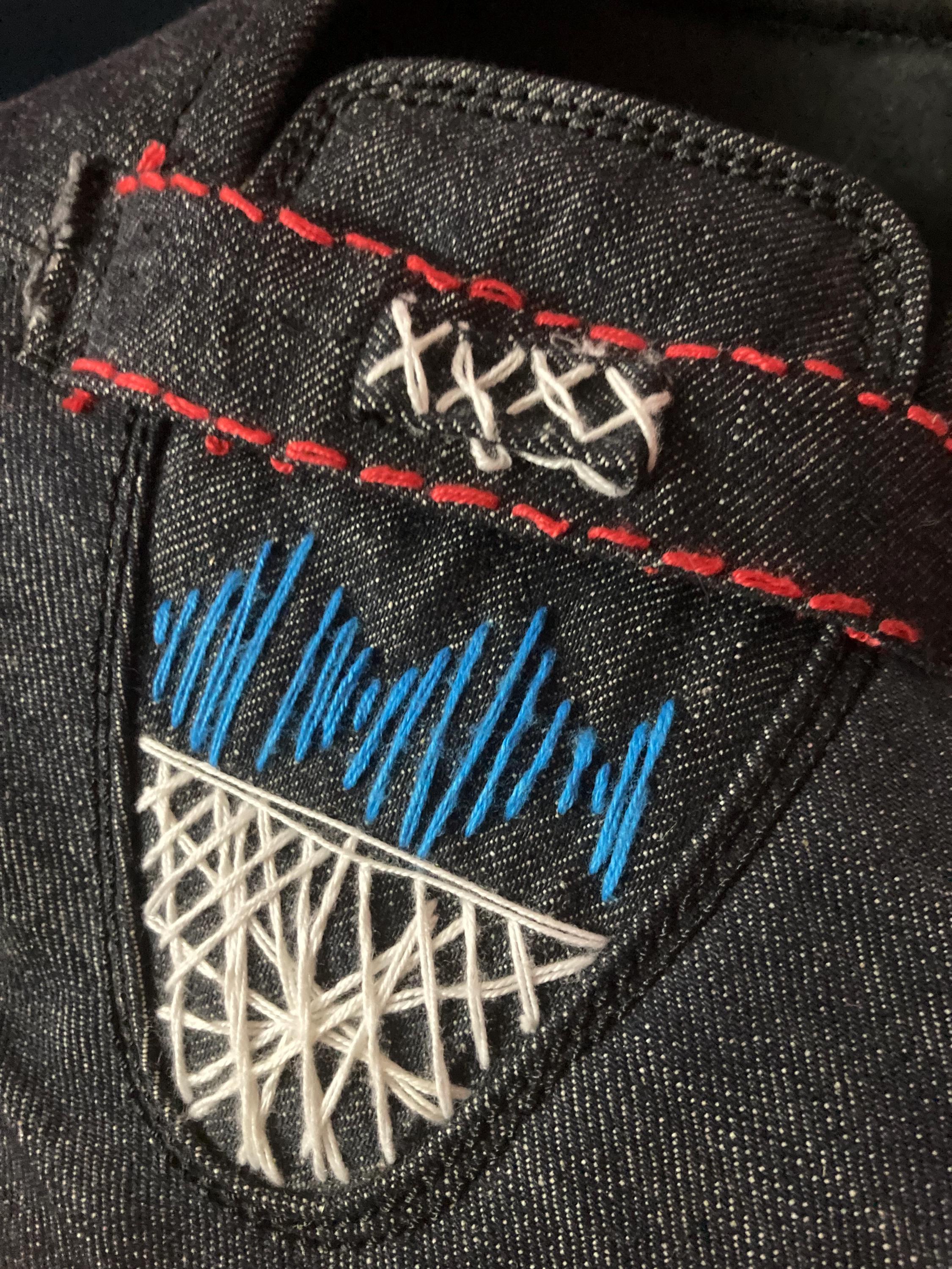 Custom Embroidered Denim Shoe Uppers | Made-to-Order Pattern Development