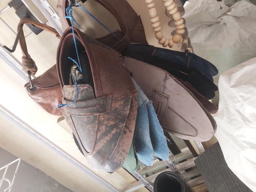 Custom Embroidered Denim Shoe Uppers | Made-to-Order Pattern Development